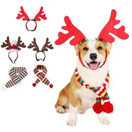 Hondenkleding 1 PC Christmas Hoofdband Puppy Kerstmans Antlers Hoofdkleding Holiday Pet Costume Accessory For Dogs Cats Pets Decoratie