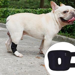 Vêtements de chien 1 pcs noir étui de protection bandage de récupération articulaire respirant genouillères pour animaux de compagnie soutien attelle jambe enveloppement