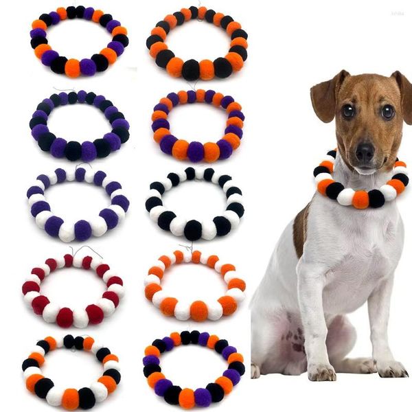 Ropa para perros, 1 Uds., pajaritas para mascotas de Halloween para Collar de aseo pequeño y grande, productos para collar de bolas de pelo