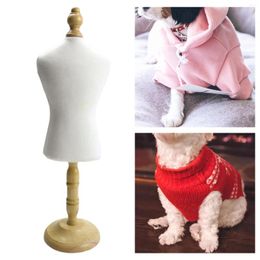 Vêtements pour chiens 1 pièce forme de robe mannequin hangage de animal de compagnie de chat de chat de chat de support de support accessoires affichage