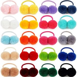 Hondenkleding 10/20/PCS Leuke plush balhaar bogen puppy rubberen band mix kleur huisdier kattenbanden levert kleine accessoires