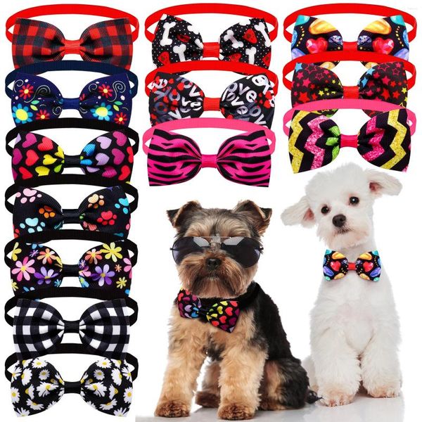 Appareils pour chiens 10 / 20pcs Pet Cat Bowties Collier Bows Puppy Aies Clie à nœud