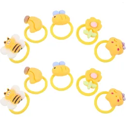 Appareils pour chiens 10 PCS The Cat Pet Rubber Band Ties Clats Scrunchies Nylon Accessoires pour petits chiens