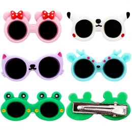 Ropa para perros 10 piezas Lindas gafas de sol de resina Clips para el cabello para perros Arte de dibujos animados Accesorios para mascotas Pequeña horquilla Yorkshire Terrier