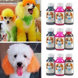 Vêtements de chien 100ml crème de teinture pour animaux de compagnie cheveux longue durée extrait naturel non irritant fournitures de colorant de coloration de chat