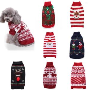 Chien vêtements 10 PC/Lot vêtements de noël Santa chaud chiot chandails tricotés pulls hiver animal de compagnie pour petits chiens manteaux