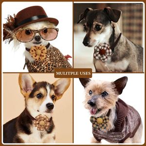 Hondenkleding 10 stks herfst boog stropdassen accessoires voor kleine honden klassiekers verstelbare kat halsband puppy puppy booge katoenleverancier