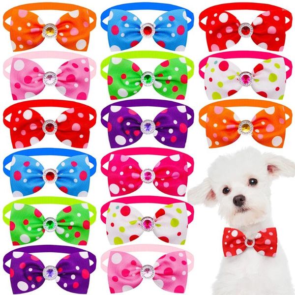 Appareils pour chiens 10pcs accessoires de style point papillon Diomand Bo Spiet pour les chats décoration collier réglable Small Dogs Fournisseur