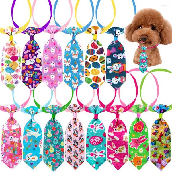 Ropa para perros 10pcs día de pascua arsera colorida para mascotas de la proa de gato la reverencia de la reverencia de gato pequeños diarios perros mascotas accesorios de preparación