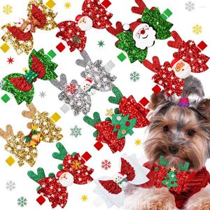 Hondenkleding 10 stks Fashion Cat Bowtie Christmas Bowties For Small Dogs Pet Bow Tie Collar Boutique Accessoires