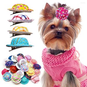 Hondenkleding 10 stks Pet Hair Accessories Dogs Clips voor kleine bogen schattige caps -stijl handgemaakte verzorgingspruingen hoofddeksels