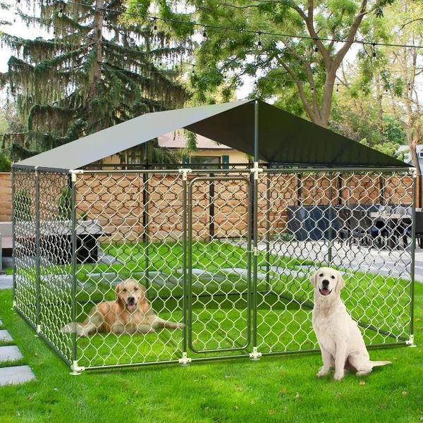 Appareils pour chiens 10x10x7ft de chenil extérieur clôture lourde clôture Cage anti-rust