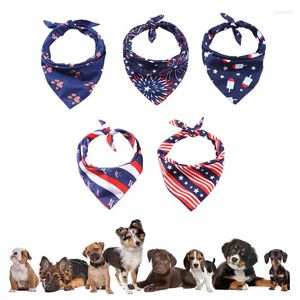 Ropa para perros 12 PCS Bandera americana Bandana 4 de julio Día de la Independencia Gato Cachorro Baberos Bufandas para mascotas para perros pequeños medianos grandes al por mayor X2