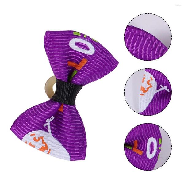 Ropa para perros 16 PCS Halloween Banda elástica Accesorios para niñas Suministros para mascotas de cachorros