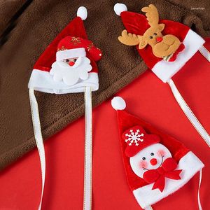 Appareils pour chiens 1pc chat Christmas Hat créatif Elk Snowman Santa Claus de Noël Design d'arbre Pet Posh Cap Party Clothing Accessoires