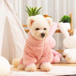 Vêtements pour chiens 1pc vêtements pour temps doux confortable vêtements pour animaux de compagnie double épaisseur longue peluche col haut chaud confortable hiver
