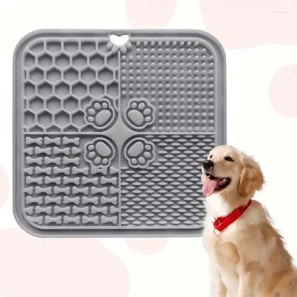 Ropa para perros 1pc silicona mascota alimentadora lenta tostada de lama con taza de succión Petplacemat para ansiedad Suministro de suministro de suministro