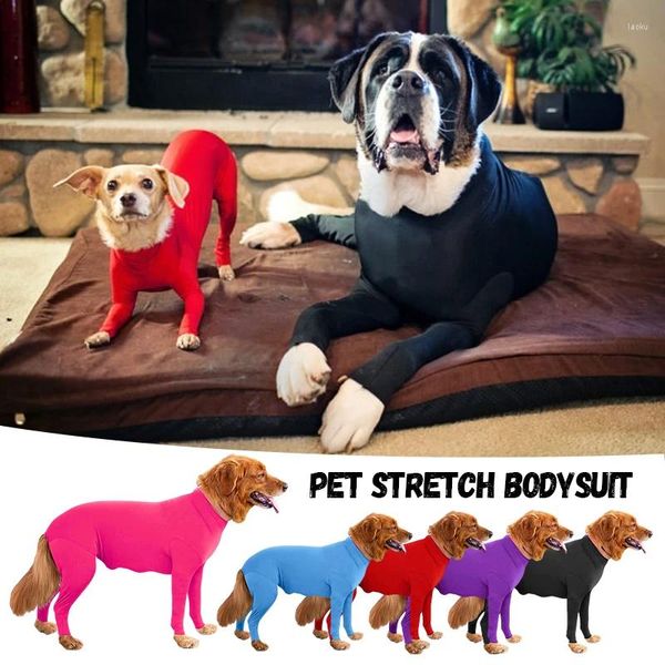 Vêtements pour chiens 1pc Vêtements serrés solides minces stretchy à saut de combinaison bodySuit pyjamas manteau de récupération du poteau de récupération pour petit moyen grand