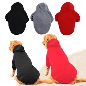 Vêtements de chien 1pc lavable sweat à capuche pour animaux de compagnie protection de couleur unie confortable sweat-shirt moyen sweat-shirt tenue vêtements pour printemps automne