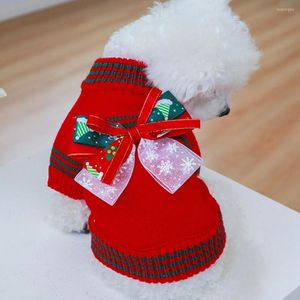 Chien vêtements 1Pc hiver joyeux noël pull petits vêtements chiot pour animal de compagnie tricot Crochet tissu