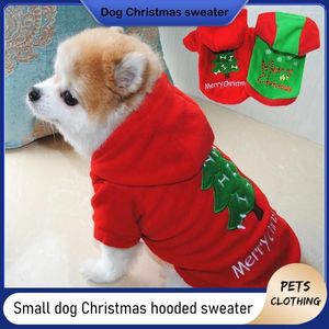 Hondenkleding 1 pk xs-xl huisdier Kerstdikte trui met capuchon