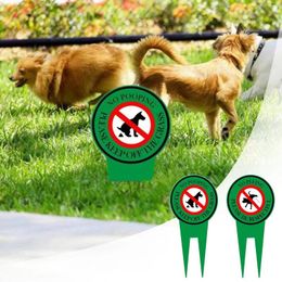 Appareils pour chiens 2 pack Double Signe spécial sans pipi avec des pommes d'arrêt des chiens de signes métalliques