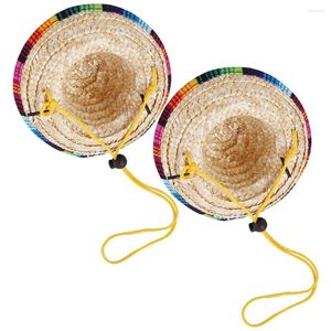 Vêtements de chien 2 pcs mexicains accessoires de visière sombrero