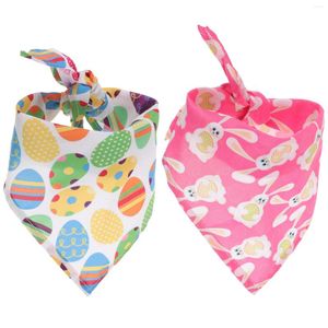 Hondenkleding 2 PCS PET BIB KLEREN DRIJZEN TRIANGILLE BANDANA SCHAAG PARTY POLYESTER Kostuum Decor Puppy