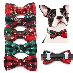 Vêtements pour chiens 20/50 pièces noeuds de chien de noël collier de chien amovible collier de chien de compagnie noeud papillon chien accessoires de noël fournitures pour animaux de compagnie petit noeud papillon de chien 231109