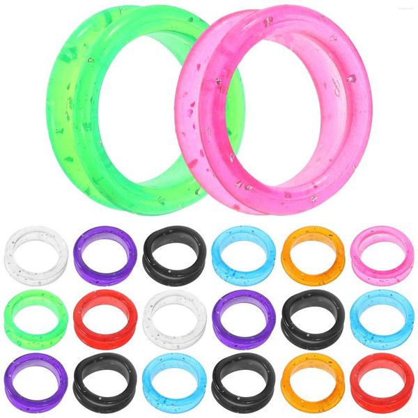 Ropa para perros 20 PCS Tijeras Anillo Aseo para perros Suministros de estilista de pelo Tijeras protectoras Dedo Gel de sílice Inserto de pulgar