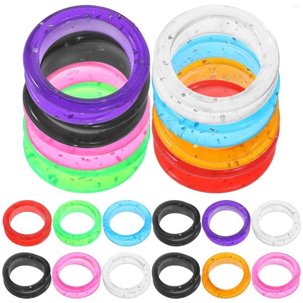 Ropa para perros 20 PCS Tijeras Anillo Mascas de corte Insertar el pulgar Cizalizan Anillos de protección para el dedo para la peluquería de gel de sílice protector cómodo