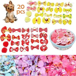 Appareils pour chiens 20 pièces / lot animal mignon arcs accessoires de cheveux à balle