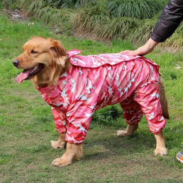 Ropa para perros 2021 camuflaje mascota impermeable con capucha impermeable lluvia encantadoras chaquetas abrigos appreal para gran labrador pastor alemán