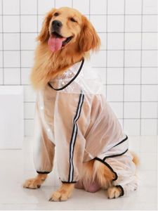 Vêtements pour chiens 2023 1 pièces imperméables transparence Protection de l'environnement TPU vêtements à capuche imperméables produits pour animaux de compagnie maison jardin JJ593