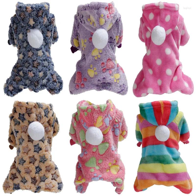 Hundebekleidung 2023 Haustierkleidung Pyjamas Mäntel für kaltes Wetter Vierbeiniger weicher Flanell-Overall-Kostüm