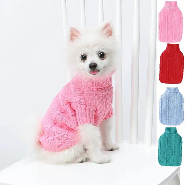 Ropa para perros 2023 Twist Texture Punto Jersey Suéter Pequeño Primavera y Otoño Abrigo de dos patas Ropa para gatos Ropa para mascotas