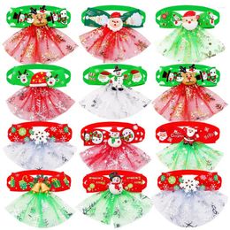 Ropa para perros 2024 50 unids Navidad Bow Tie Accesorios de moda para perros Suministros de aseo Samll