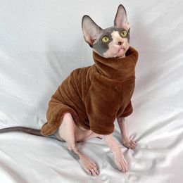Ropa para perros 2024 suéter de gato sin pelo en casa cómoda ropa de invierno engrosamiento de la moda tibia para perros pequeños