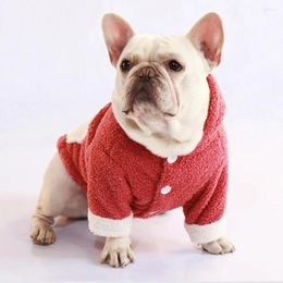 Hondenkleding 2024 PET HUNDE WARME KLEIDUNG HUND HAUSTER MANTEL JACKE Gededekte welpen vaste kleur fleece honden capuchon