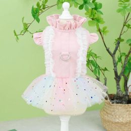 Vêtements pour chiens 2024 Robes de style princesse Summe Gauze Jupe mignon Clothing Clothing Fashion Cat Robe Chihuahua Vêtements Soft Pet