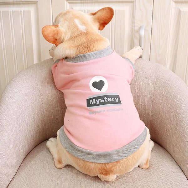 Ropa para perros 2024 Spring Summer Pet Clother Rody Cotton Heart Vest Clothing Mystery THOCH