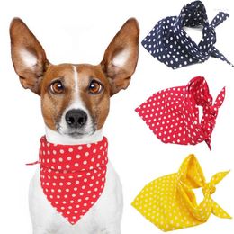 Appareils pour chiens 2024 Bandanas d'été Coton Pots Wasable Pet Scarf Bow Ties Collar Neckerchief Cat Grooming Accessoires