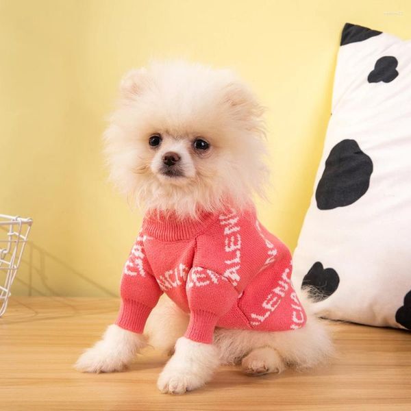 Vêtements de chien 2024 Pulls pour petits chiens Vêtements de luxe Automne et hiver Chat Chihuahua Bichon Vêtements pour animaux de compagnie Manteau