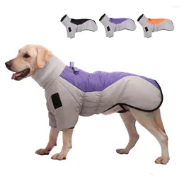Vêtements pour chiens 2024 Hiver Grande veste Velles épaissis Tobe à animal de compagnie avec collier haut de collier Dogs Imperpose les vêtements de grishound