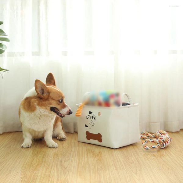 Vêtements pour chiens 20253 Panier de rangement de jouets personnalisé Boîte de jouets d'identification personnalisée pliable 10 gouttes pour animaux de compagnie