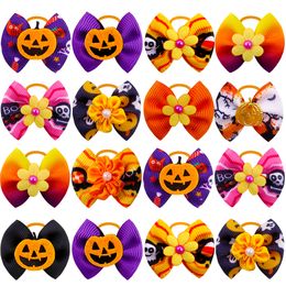 Hondenkleding 20 STUKS Halloween Huisdier Kat Haarelastiekjes met Elastiekjes Puppy Grooming Accessoires Leverancier 230809