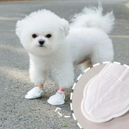 Vêtements pour chiens 20pcs / Set Chaussures blanches avec sangles réglables Non-tissé Tissu jetable Couvre-chaussures Couvre-pieds