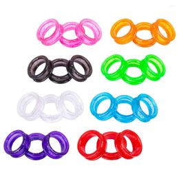 Vêtements de chien 24 pcs ciseaux anneau anneaux colorés accessoires de doigt pour silicone petites poignées de protection inserts