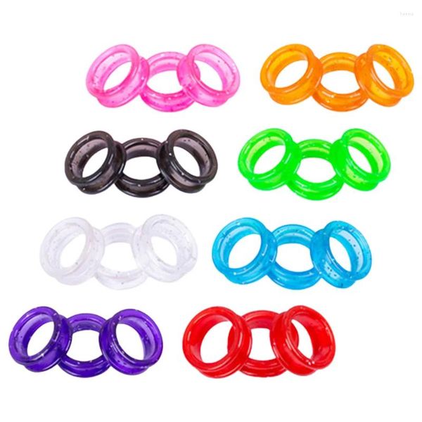 Vêtements de chien 24 pcs ciseaux anneau anneaux colorés accessoires de doigt pour silicone petites poignées de protection inserts