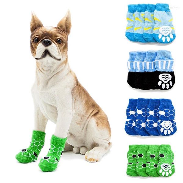 Ropa para perros 26 colores Calcetín para mascotas Halloween Navidad Mascotas Calcetines de calabaza impermeables Protectores de suela antideslizante Pies a prueba de suciedad